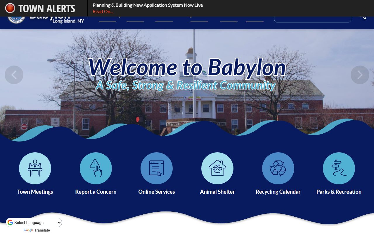 Town of Babylon official website for criminal records