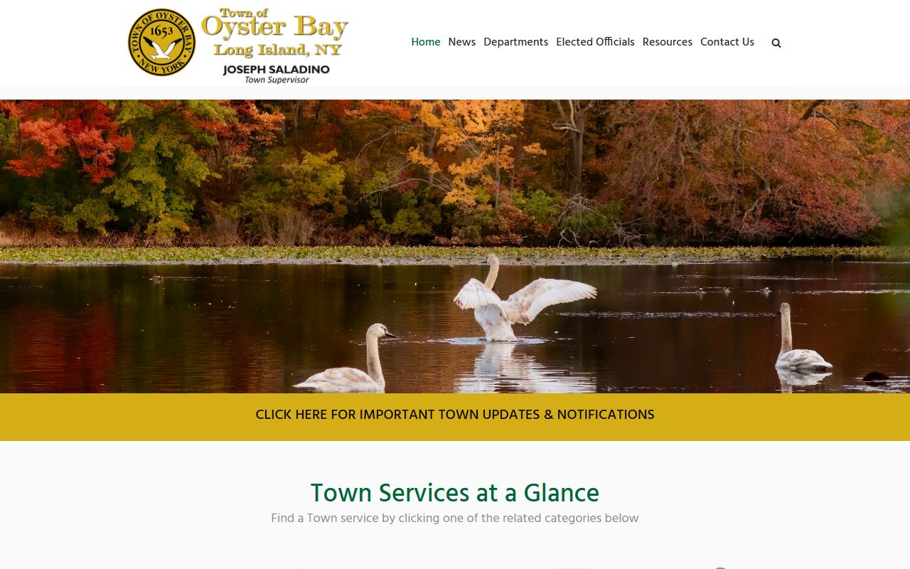 Town of Oyster Bay official website for criminal records information