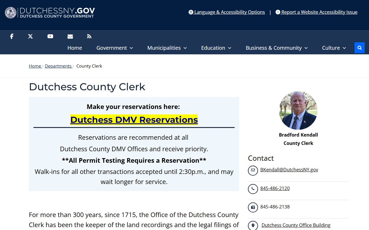 Dutchess County Clerk office for criminal records access
